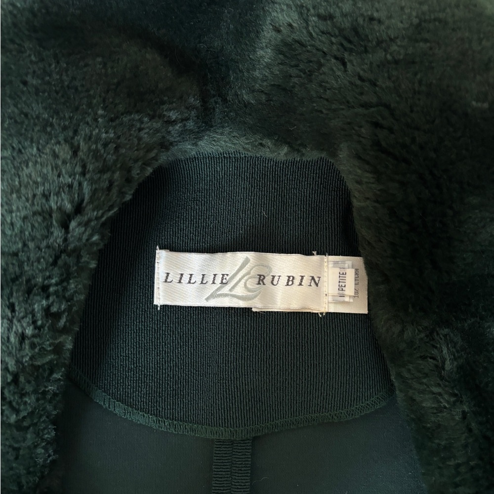 Cache vintage green faux fur skirt set - Picture 4 of 8